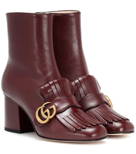 red gucci marmont shoes|gucci marmont boots.